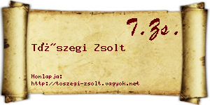 Tószegi Zsolt névjegykártya