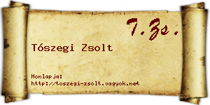 Tószegi Zsolt névjegykártya
